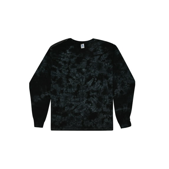 Colortone Tie-Dye Crystal Wash Long Sleeve T-Shirts Men Adult S to 3XL Plain Colors
