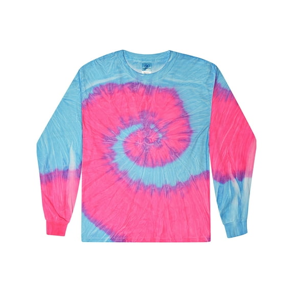 Colortone Tie-Dye Long Sleeve Shirts Juniors Sizes XS to L