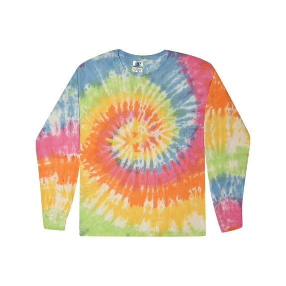Colortone Tie-Dye Long Sleeve Shirts Juniors Sizes XS to L
