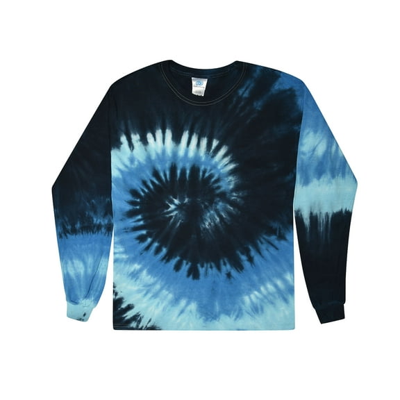 Colortone Tie-Dye Long Sleeve T-Shirts Men Adult S to 3XL