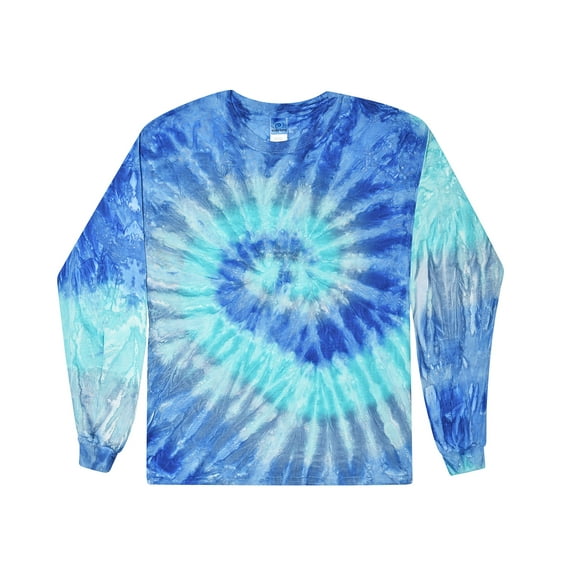 Colortone Tie-Dye Long Sleeve T-Shirts Men Adult S to 3XL
