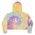 thumbnail image 1 of Colortone Tie-Dye Multicolor Crop Top Pullover Hoodie Unisex Women Size XS to L, 1 of 4