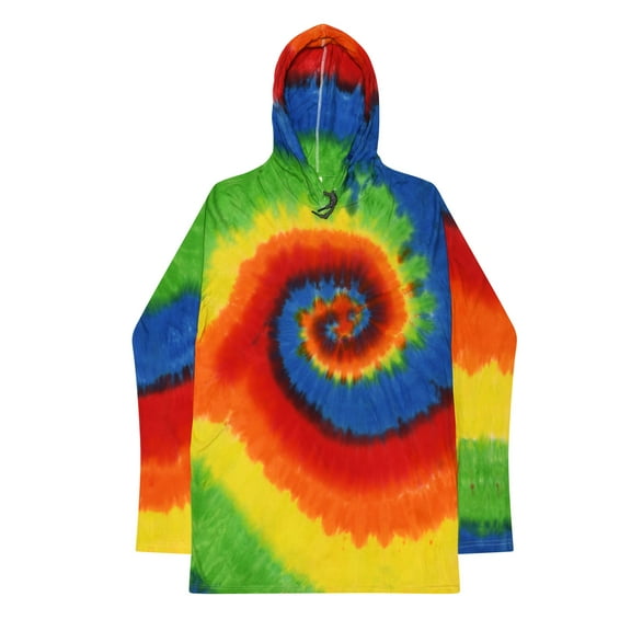 Colortone Tie-Dye Multicolor Long Sleeve Hoodies Adult Men Unisex