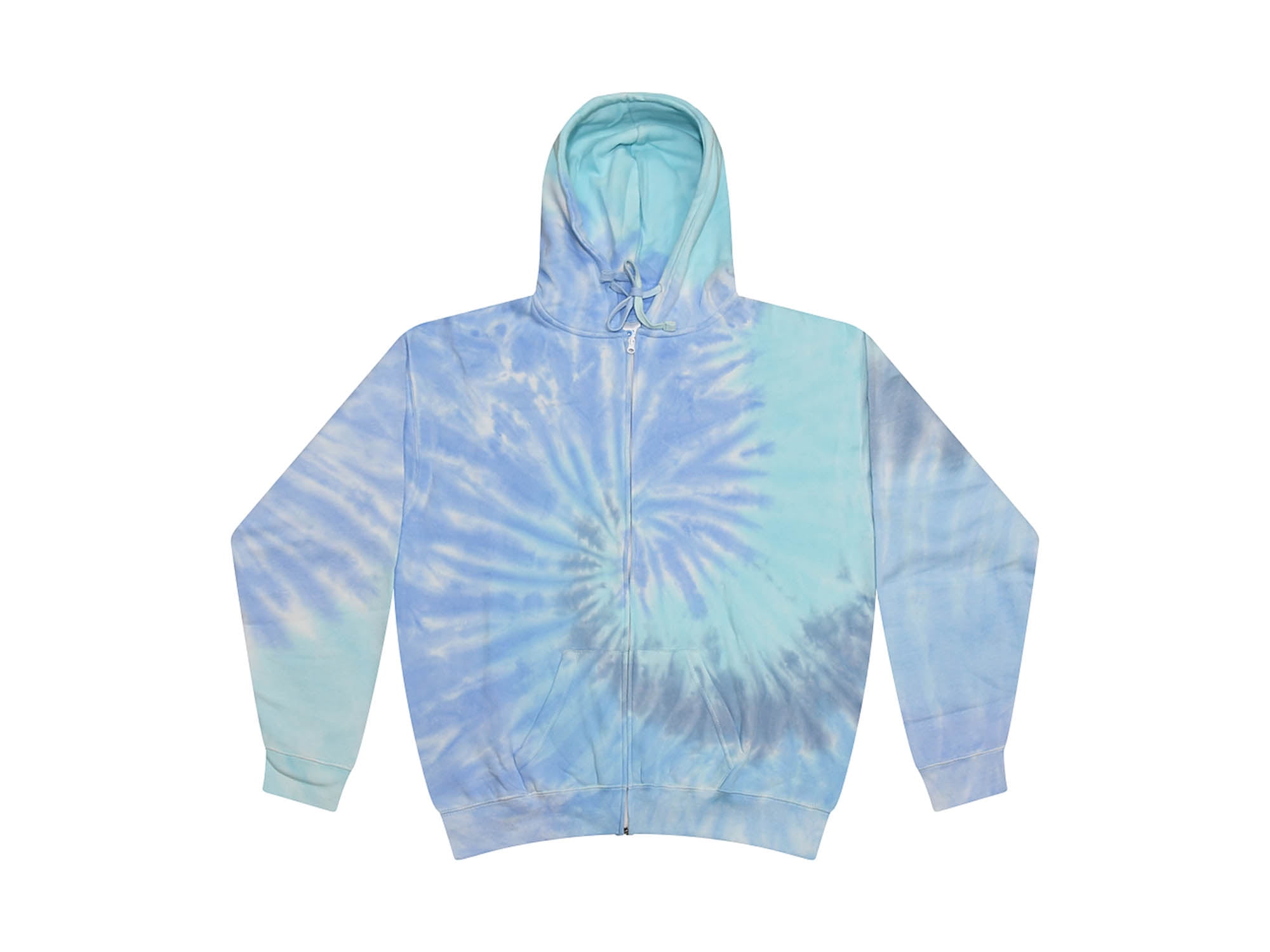 Colortone Tie Dye Multicolor Zip Up Hoodies Sweatshirts Men Unisex XS to 3XL