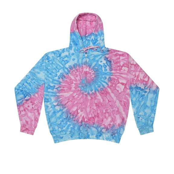 Colortone Tie-Dye Multicolor Zip-Up Hoodies Sweatshirts Men Unisex XS to 3XL