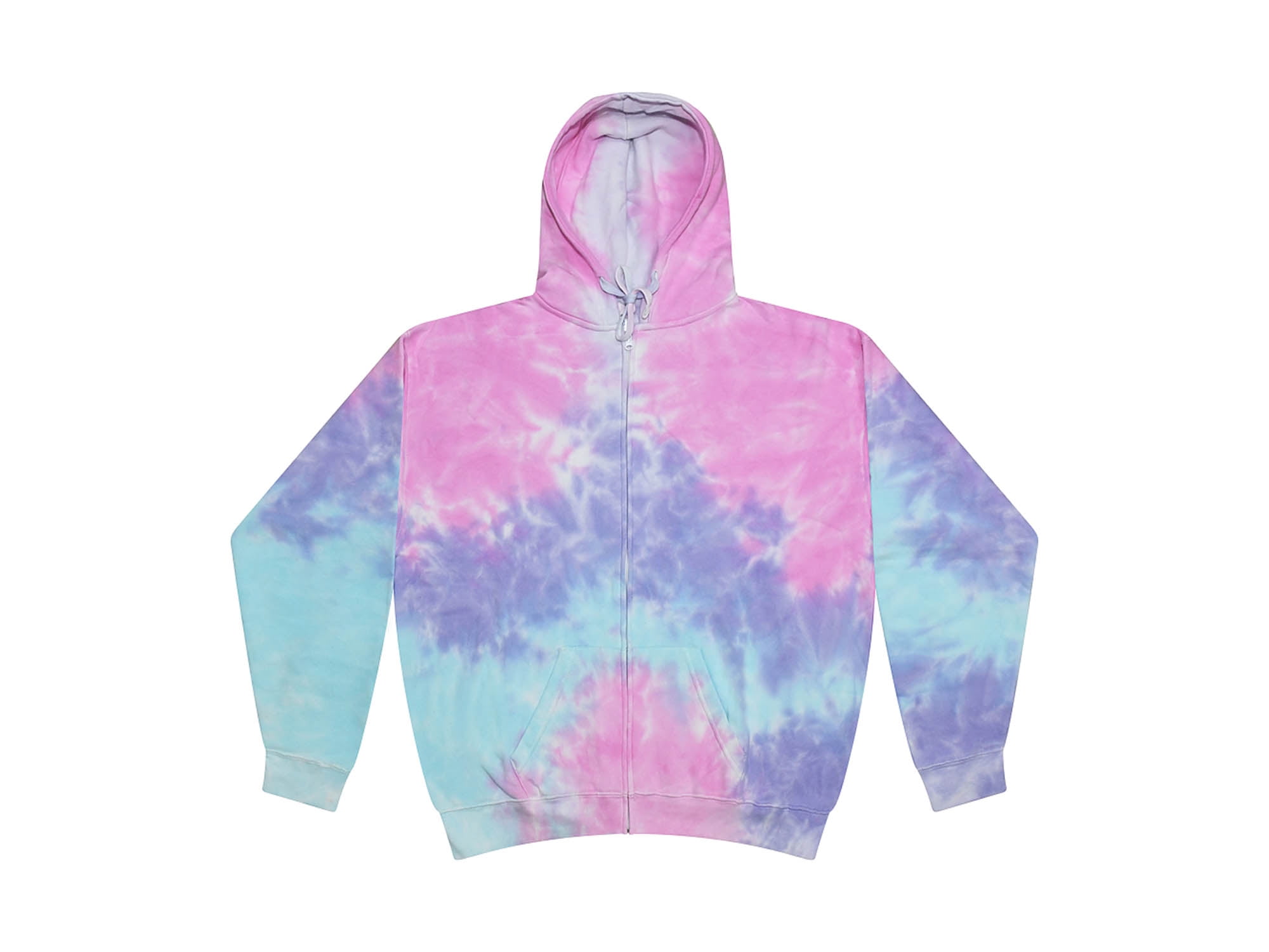 Colortone Tie Dye Multicolor Zip Up Hoodies Sweatshirts Men Unisex