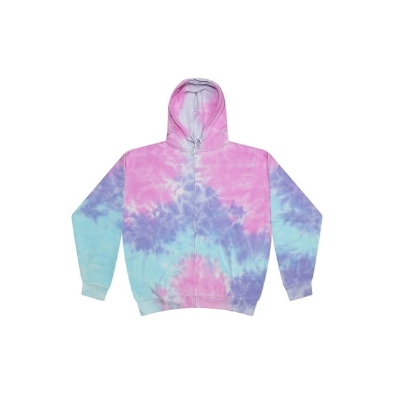 Colortone Tie-Dye Multicolor Zip-Up Hoodies Sweatshirts Men Unisex XS to 3XL