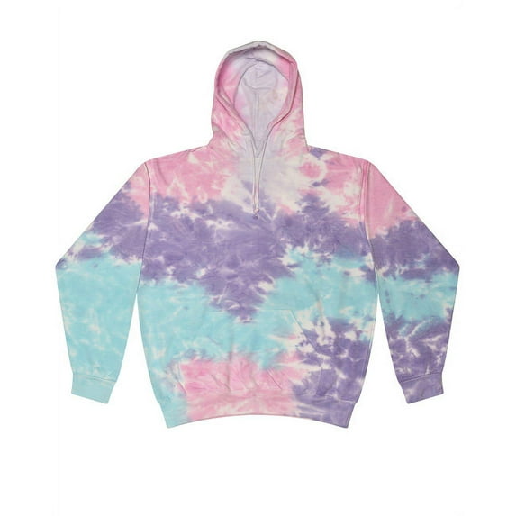 Colortone Tie Dye Pullover Hoodie for Women and Men, Cotton Candy, 2X-Large