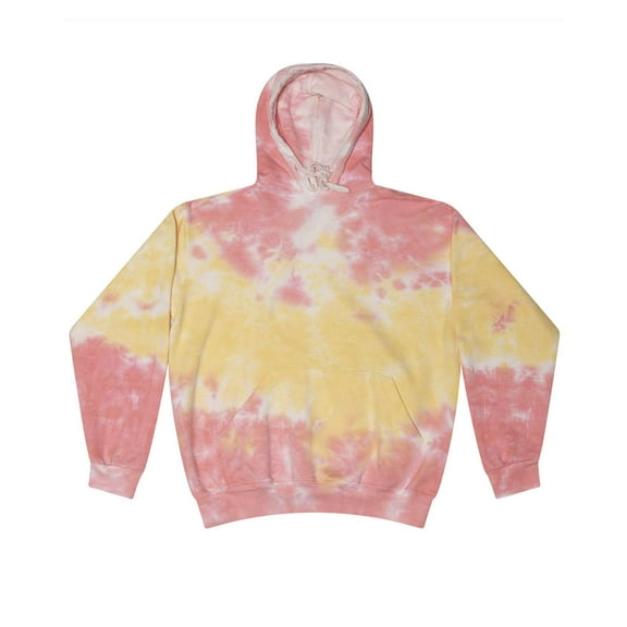 Colortone Tie Dye Pullover Hoodie for Women and Men, Funnel Cake, 2X-Large