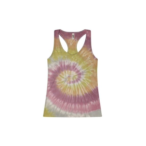 Colortone Tie-Dye Racerback Tank Top Multicolor Men Unisex Size S to 3XL Cotton
