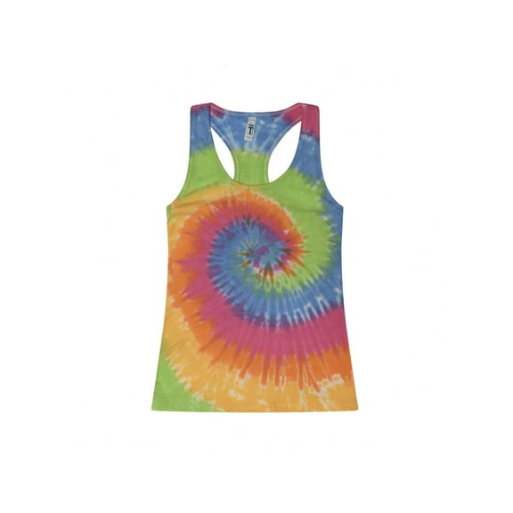 Colortone Tie-Dye Racerback Tank Top Multicolor Men Unisex Size S to 3XL Cotton
