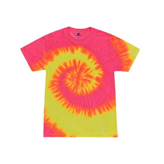 Colortone Tie Dye T-Shirts Multicolor Spiral Boys and Girls Sizes Cotton