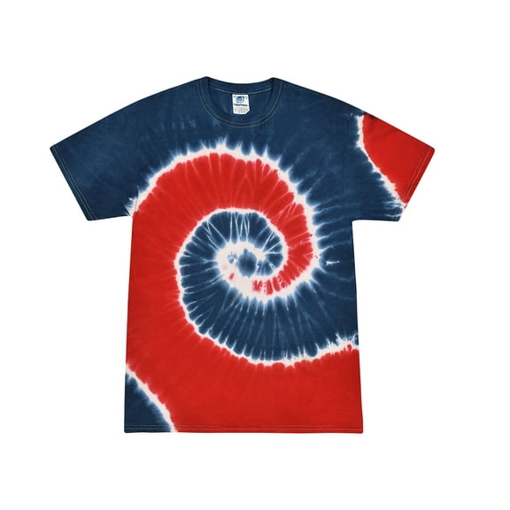 Colortone Tie Dye T-Shirts Patriotic Junior Sizes, Unisex 100% Cotton