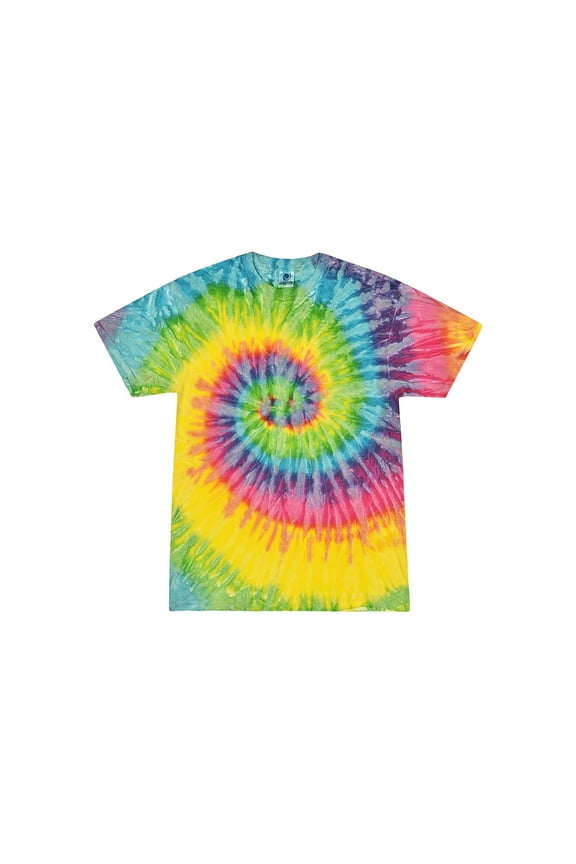 Tie Dye T-Shirts Rainbow Adult Sizes, Men 100% Cotton