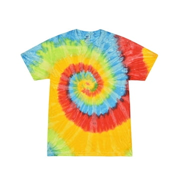 Colortone Tie Dye T-Shirts Rainbow Adult Sizes, Men 100% Cotton