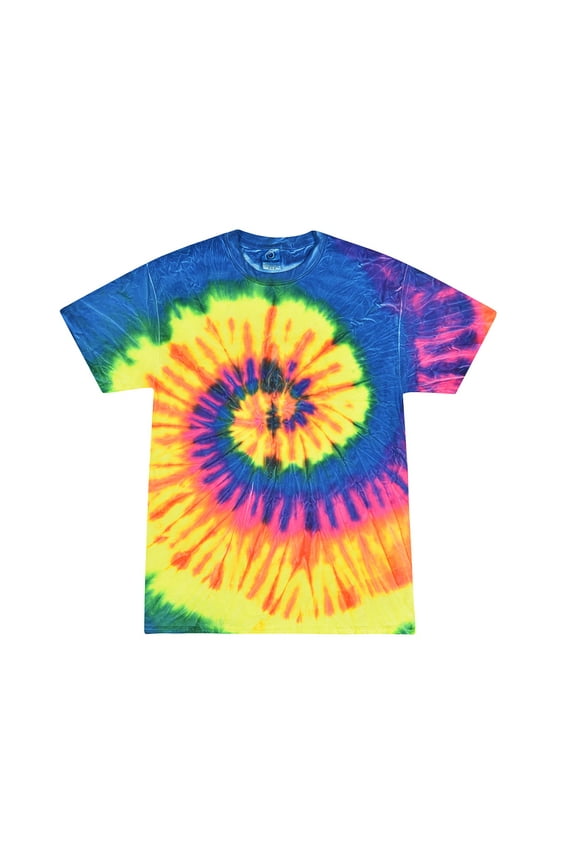Tie Dye T-Shirts Rainbow Adult Sizes, Men 100% Cotton