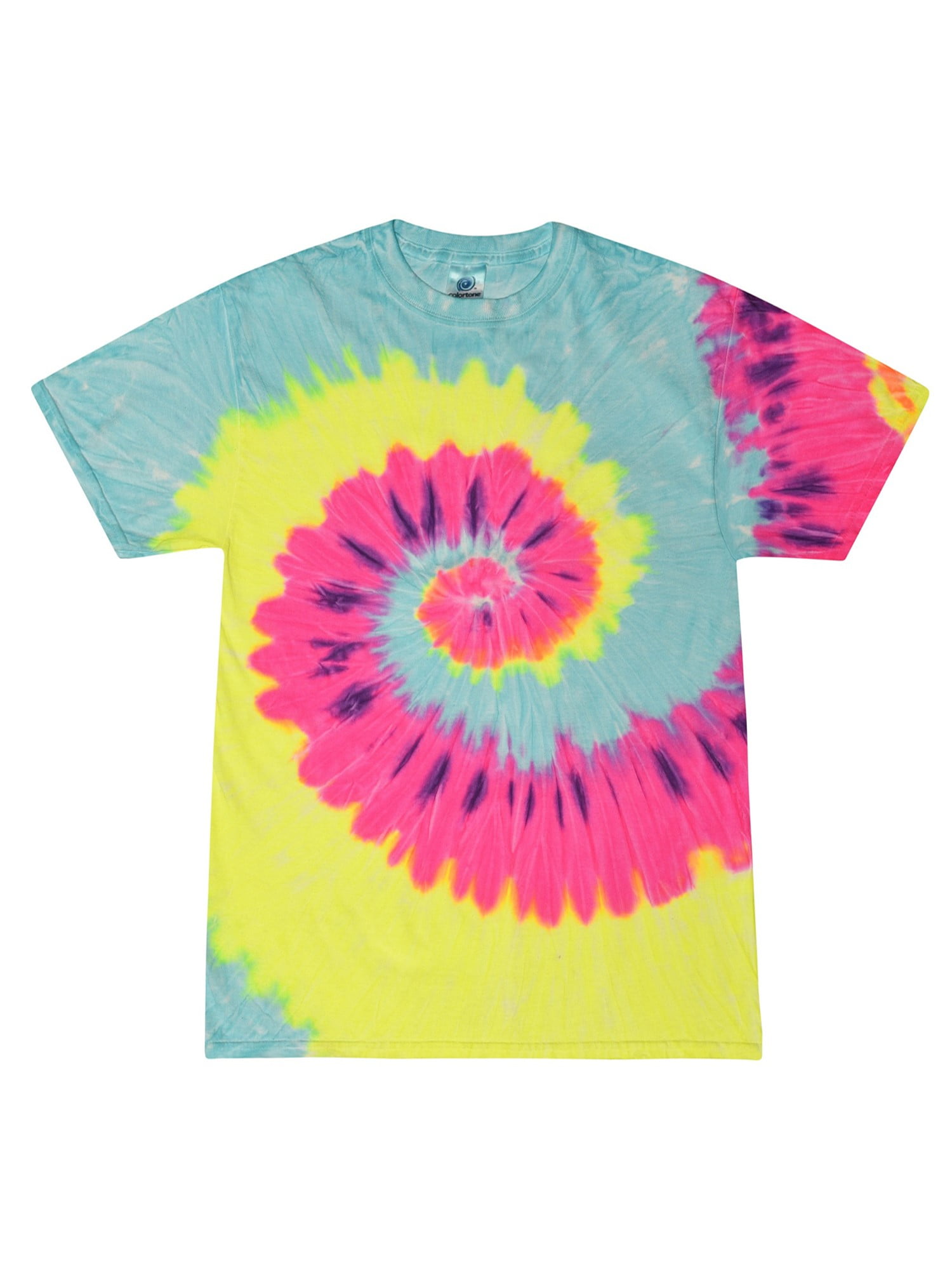 T-Shirt Tie-dye V-Neck Multi-couleur Lagoon - Marque Colortone, Coupe Regular, Plusieurs Tailles