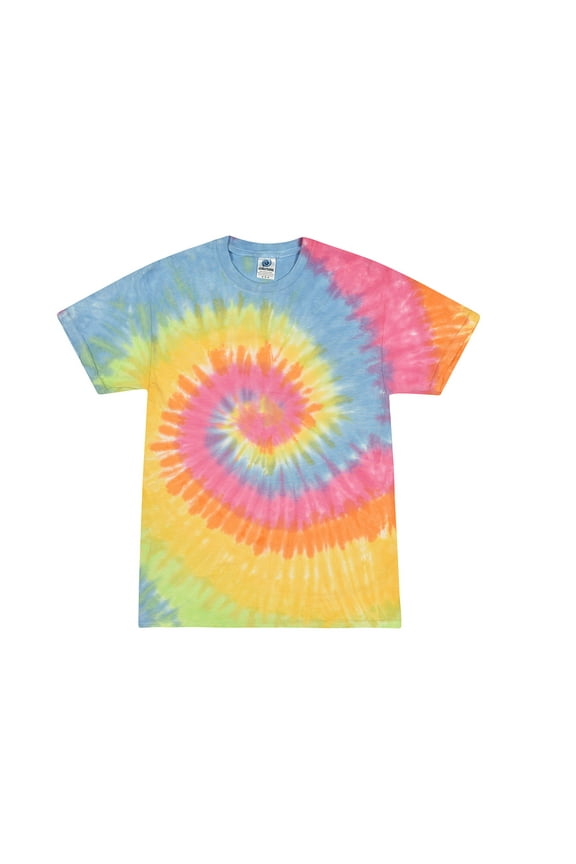 Tie Dye T-Shirts Rainbow Adult Sizes, Men 100% Cotton