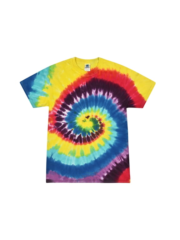Tie Dye T-Shirts Rainbow Junior Sizes, Unisex 100% Cotton
