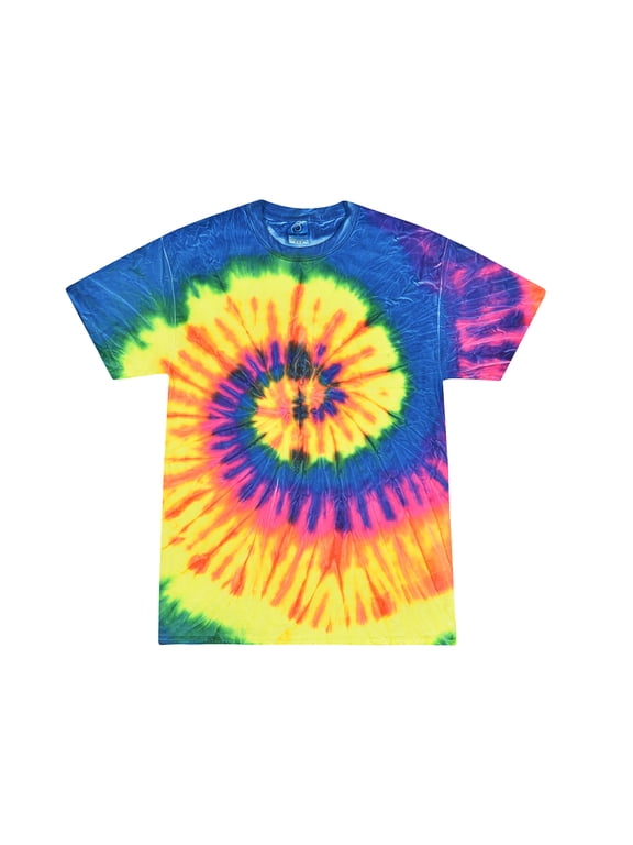 Tie Dye T-Shirts Rainbow Junior Sizes, Unisex 100% Cotton
