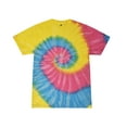 thumbnail image 1 of Colortone Tie Dye T-Shirts Rainbow Junior Sizes, Unisex 100% Cotton, 1 of 3