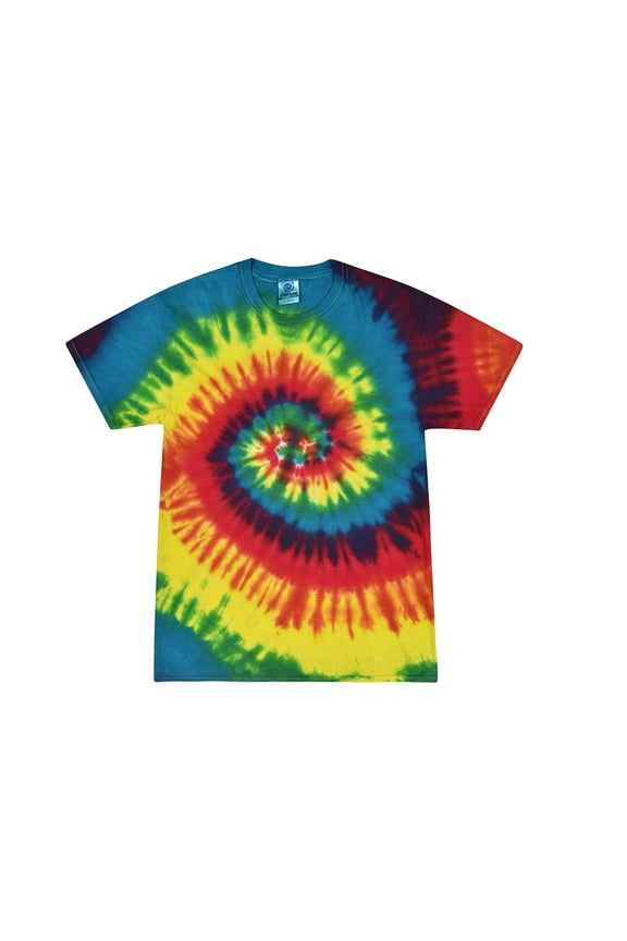 Tie Dye T-Shirts Rainbow Junior Sizes, Unisex 100% Cotton