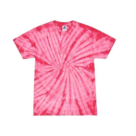 Colortone Tie Dye T-Shirts Spider Multi Colors Juniors Cotton