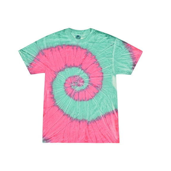 Colortone, Tie Dye T-Shirts Spiral Adult Sizes, Men 100% Cotton