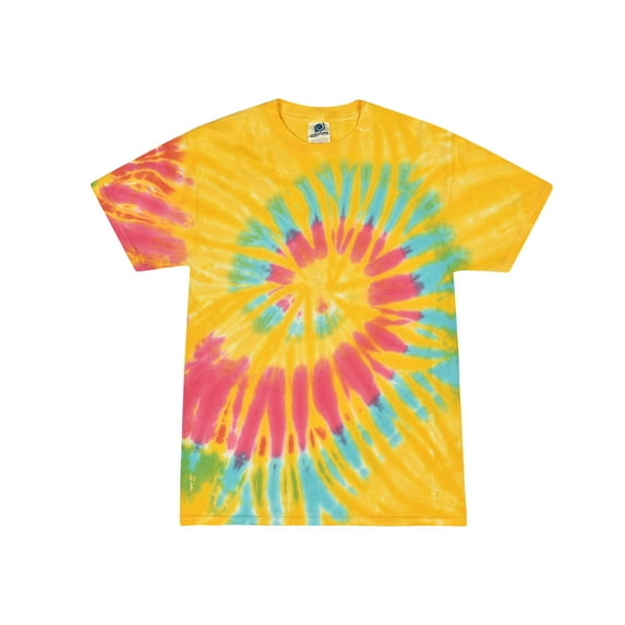 Colortone Tie Dye T-Shirts Swirl Multi Colors Kids Junior Unisex Cotton