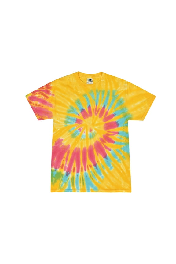 Tie Dye T-Shirts Swirl Multi Colors Kids Junior Unisex Cotton