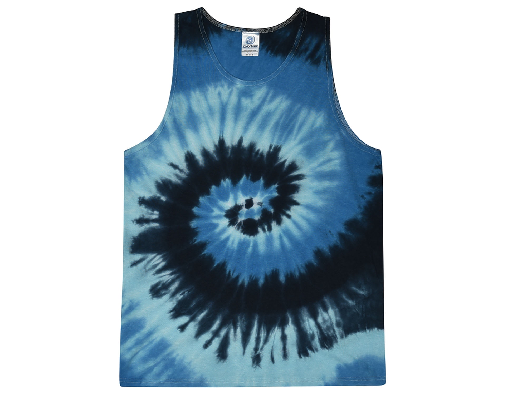 Multicolored Tie Dye Tank Top Sleeveless T-Shirt - Adult XL, 100% Cotton, 90s Style