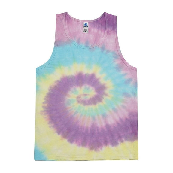 Colortone Tie-Dye Tank Top Multicolor Men Unisex Size S to 3XL Cotton