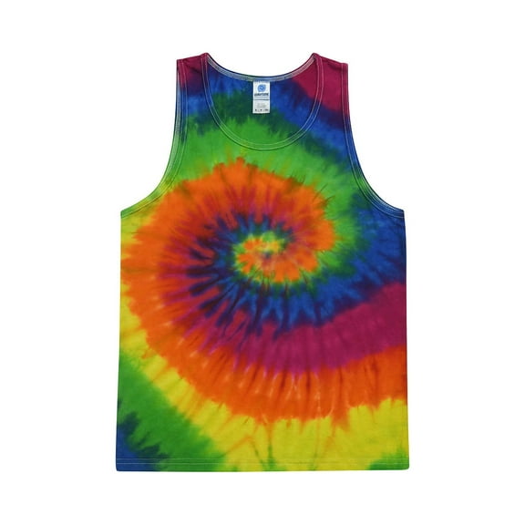 Colortone Tie-Dye Tank Top Multicolor Men Unisex Size S to 3XL Cotton