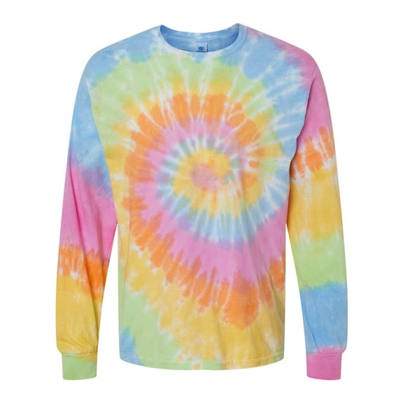 Colortone Tie-Dyed Long Sleeve T-Shirt Size up to 3XL