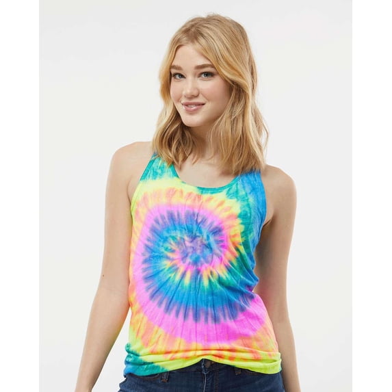 Colortone Tie-Dyed Racerback Tank Top