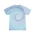 thumbnail image 1 of Colortone Vintage Wash Tie Dye T-Shirt for Women and Men, Lagoon, X-Large, 1 of 4
