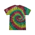 thumbnail image 1 of Colortone Vintage Wash Tie Dye T-Shirt for Women and Men, Rasta, X-Large, 1 of 4