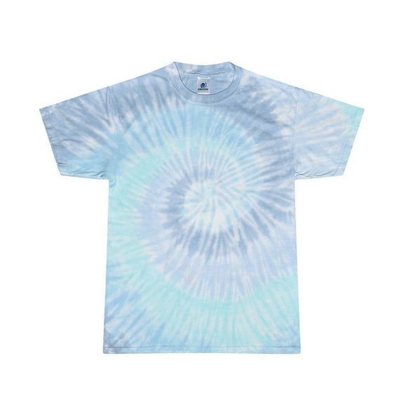 Colortone Womens Rainbow Tie-Dye Short Sleeve Heavyweight T-Shirt