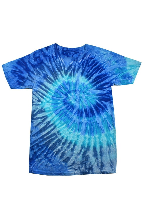 Womens Rainbow Tie-Dye Short Sleeve Heavyweight T-Shirt