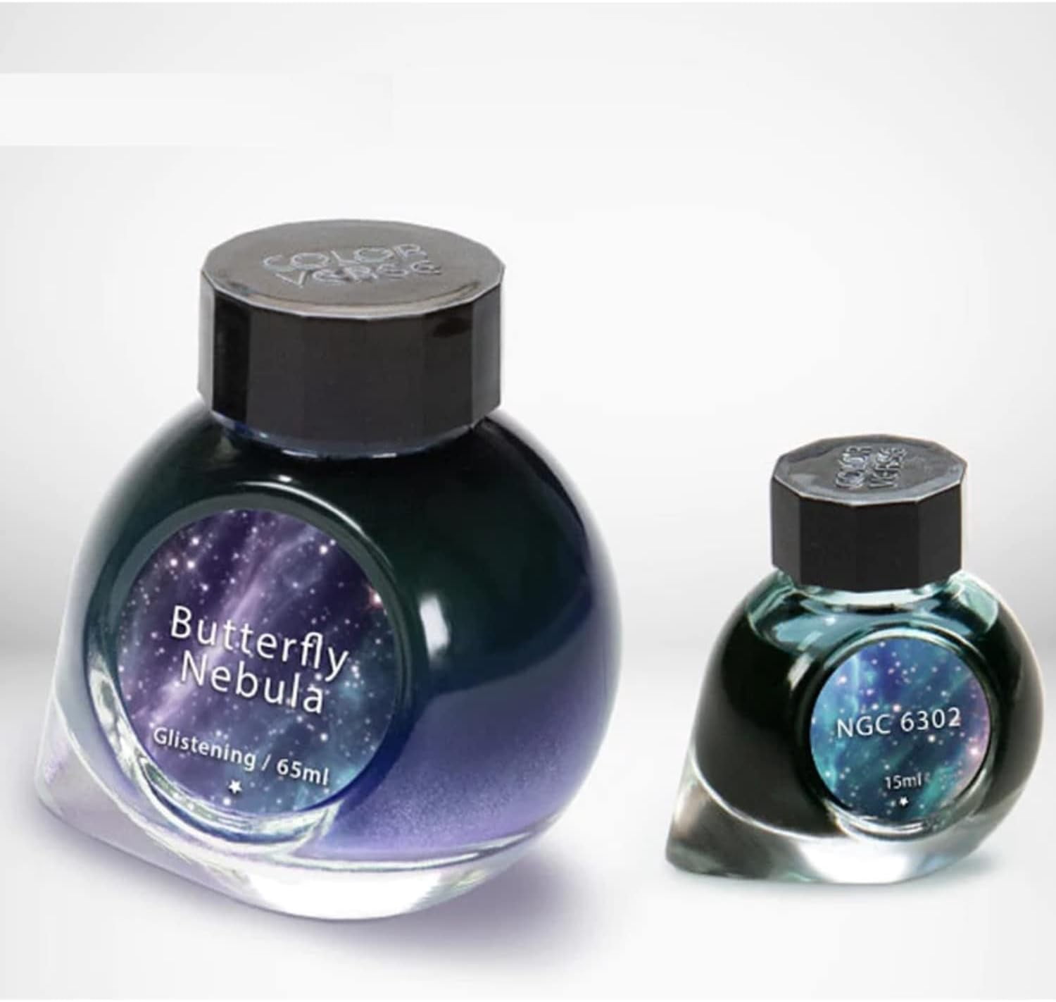 Colorverse Fountain Pen Ink Blue Butterfly Nebula 65ml & NGC 6302 15ml ...