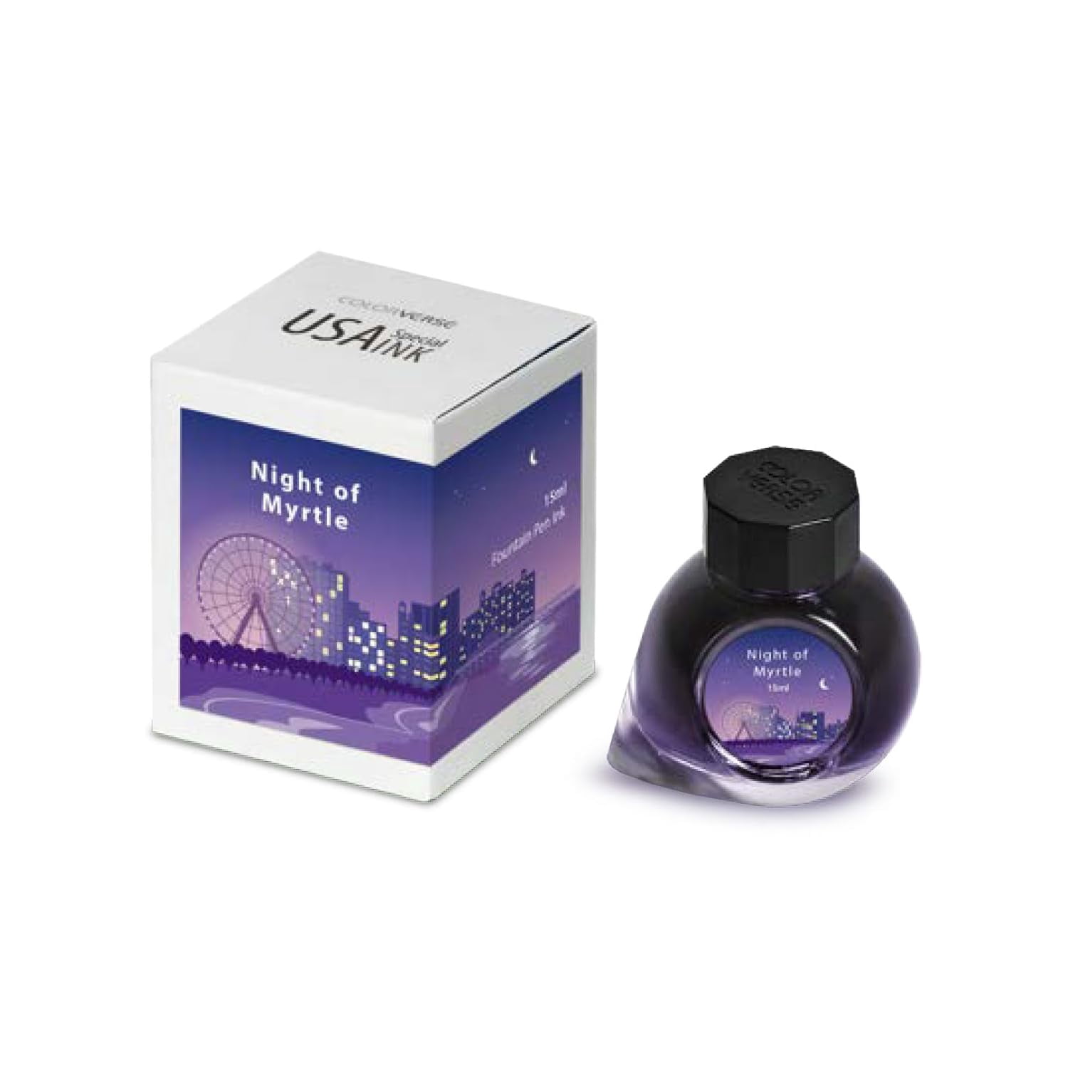 Colorverse Ink - USA Special Series - South Carolina - Night of Myrtle (15ml) Fountain Pen Ink