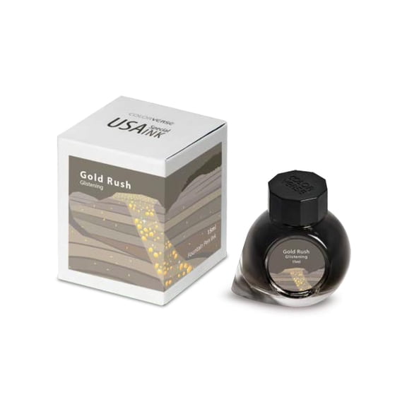 Colorverse Ink - USA Special Series - South Dakota - Gold Rush (Glistening) (15ml) Fountain Pen Ink