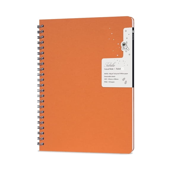 Colorverse Nebula Note Casual Orange - 5.7" x 8.2" Soft Cover Notebook - 120 Pages (90g/m2), Dotted