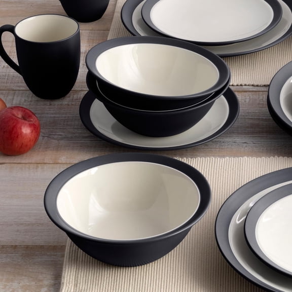 Colorwave Graphite Set of 4 Curve Cereal Bowls, 7", 22 oz.