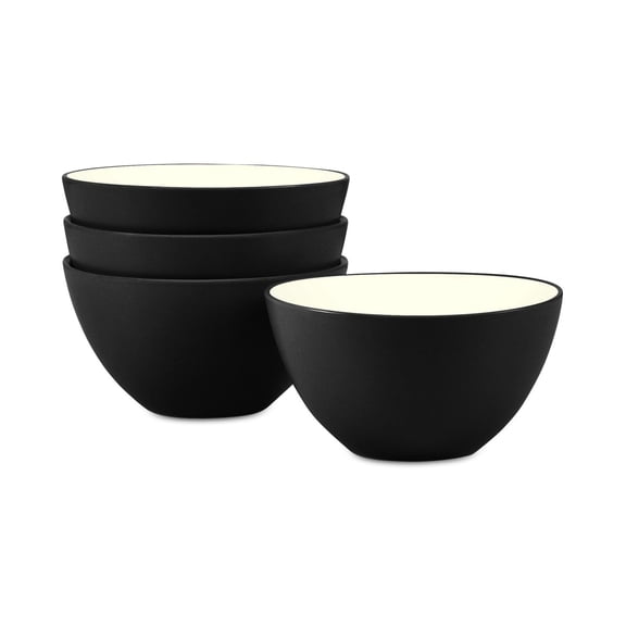 Colorwave Side/Prep Bowls, Set of 4 - Matte Finish Stoneware with Glossy Interior