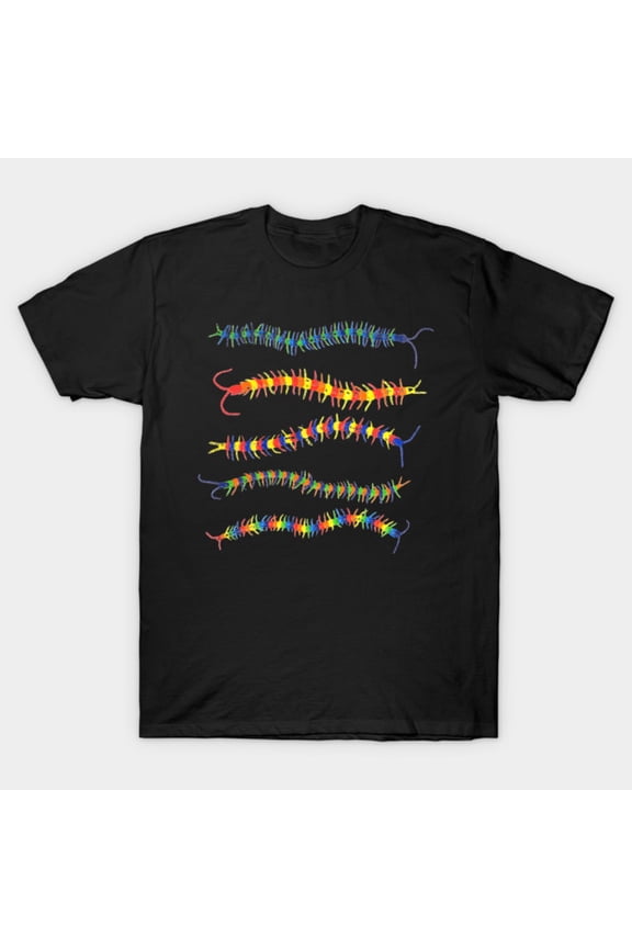 Colorwheel Centipede Retro Psychedelic Trippy Arcade Insect Shooter Unisex T-Shirt, up to size 3XL.