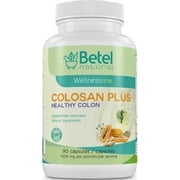 Colosan Plus Colon Cleanse Capsules by Betel Natural - Healthy Colon Detox - 90 Capsules