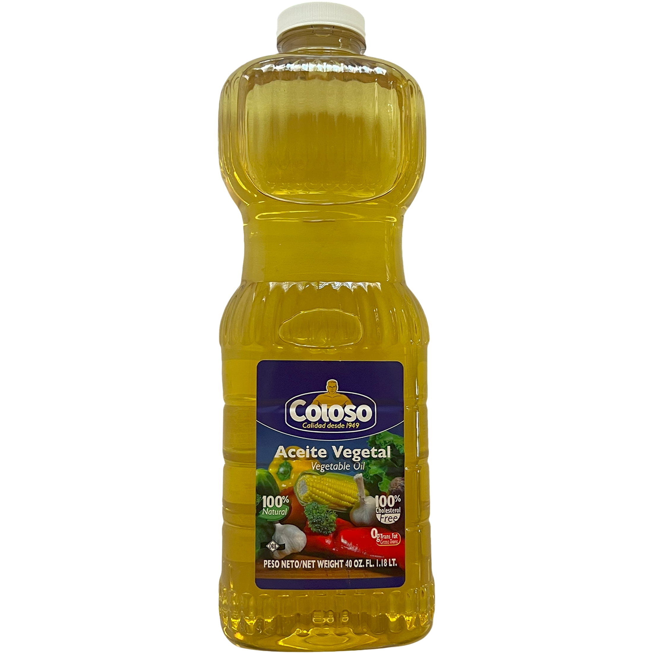 Coloso Vegetable Oil for Cooking and Frying 40oz Plastic Bottle Single Pull Top
