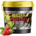 thumbnail image 1 of COLOSSAL LABS Muscle Protein Whey Powder [12 lbs/Pack of 1]– Cold Filtered, 25g Pure Protein, 6.6g BCAAs (Packaging May Vary) (12LB, Strawberry), 1 of 9