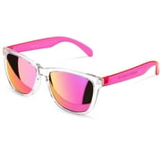 Colossein UV400 Mirrored Lens Womens Outdoor Sunglasses, Pink